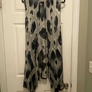 Silky feel tie dye artsy vest